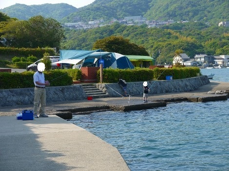 休暇村南淡路 オートキャンプ場での海釣り